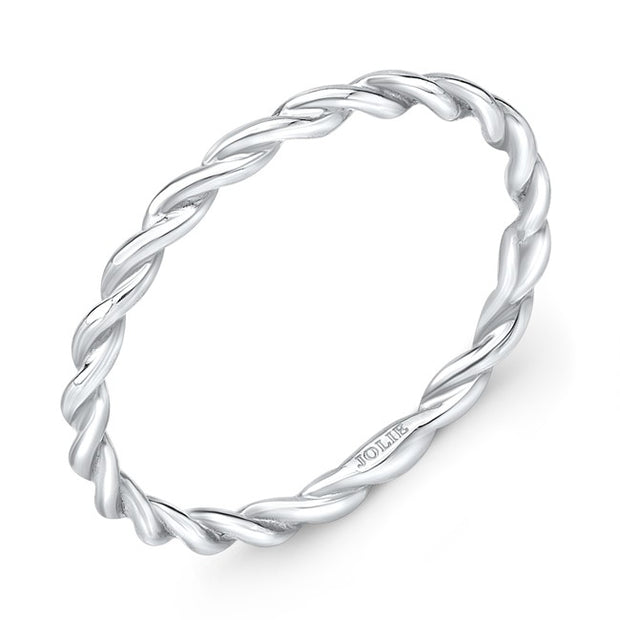 White Gold Twist Band