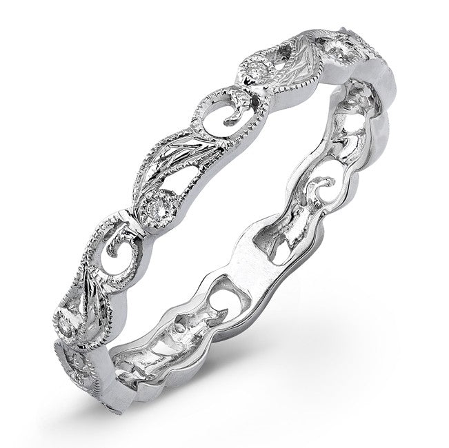 Floral Vine Diamond Engagement Ring
