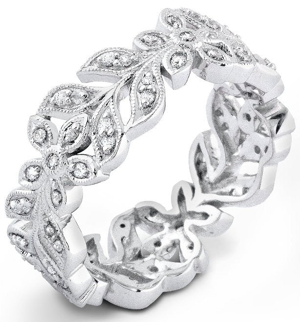 Pave' Set Diamond Wedding Ring