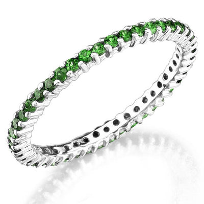 Petite Classic: Prong Set with an Eternity of tsavorite