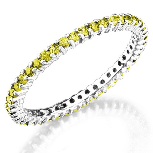 Petite Classic: Prong Set with an Eternity of Yellow Sapphires