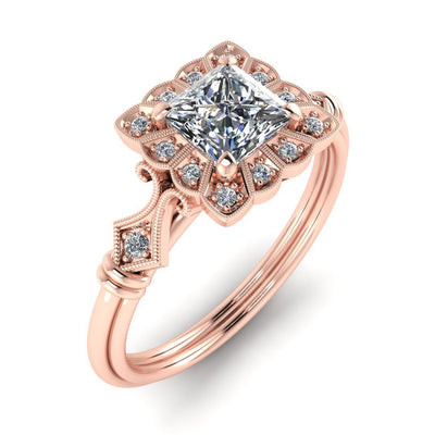 Rose Gold square vintage petite classic.